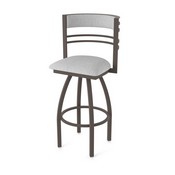 860 Hunter Swivel Stool with Bronze Finish and Graph Alpine Seat and Back, AGS-86025BZ020