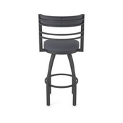 860 Hunter Swivel Stool with Pewter Finish and Canter Storm Seat and Back, AGS-86025PW004