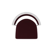 861 Artemis Swivel Stool with Anodized Nickel Finish and Canter Bordeaux Seat and Back, AGS-86125AN005