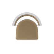 861 Artemis Swivel Stool with Anodized Nickel Finish and Canter Sand Seat and Back, AGS-86125AN013