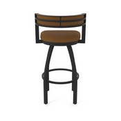861 Artemis Swivel Stool with Black Wrinkle Finish and Canter Thatch Seat and Back, AGS-86125BW001
