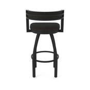 861 Artemis Swivel Stool with Black Wrinkle Finish and Canter Espresso Seat and Back, AGS-86125BW003