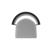 861 Artemis Swivel Stool with Black Wrinkle Finish and Canter Folkstone Grey Seat and Back, AGS-86125BW007