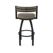 861 Artemis Swivel Stool with Black Wrinkle Finish and Graph Cork Seat and Back, AGS-86125BW017