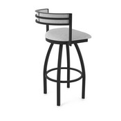 861 Artemis Swivel Stool with Black Wrinkle Finish and Graph Alpine Seat and Back, AGS-86125BW020