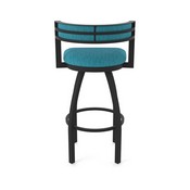 861 Artemis Swivel Stool with Black Wrinkle Finish and Graph Tidal Seat and Back, AGS-86125BW022