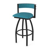 861 Artemis Swivel Stool with Black Wrinkle Finish and Graph Tidal Seat and Back, AGS-86125BW022