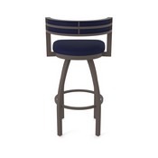861 Artemis Swivel Stool with Bronze Finish and Canter Twilight Seat and Back, AGS-86125BZ002