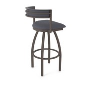 861 Artemis Swivel Stool with Bronze Finish and Canter Storm Seat and Back, AGS-86125BZ004
