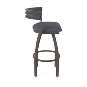 861 Artemis Swivel Stool with Bronze Finish and Canter Storm Seat and Back, AGS-86125BZ004