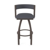 861 Artemis Swivel Stool with Bronze Finish and Canter Storm Seat and Back, AGS-86125BZ004
