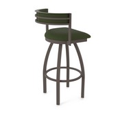 861 Artemis Swivel Stool with Bronze Finish and Canter Pine Seat and Back, AGS-86125BZ010