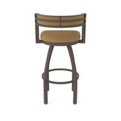 861 Artemis Swivel Stool with Bronze Finish and Canter Saddle Seat and Back, AGS-86125BZ012
