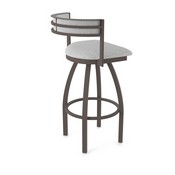 861 Artemis Swivel Stool with Bronze Finish and Graph Alpine Seat and Back, AGS-86125BZ020