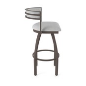 861 Artemis Swivel Stool with Bronze Finish and Graph Alpine Seat and Back, AGS-86125BZ020