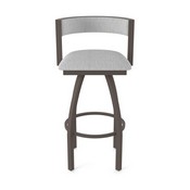 861 Artemis Swivel Stool with Bronze Finish and Graph Alpine Seat and Back, AGS-86125BZ020