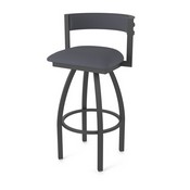 861 Artemis Swivel Stool with Pewter Finish and Canter Storm Seat and Back, AGS-86125PW004