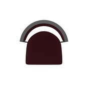 861 Artemis Swivel Stool with Pewter Finish and Canter Bordeaux Seat and Back, AGS-86125PW005