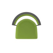 861 Artemis Swivel Stool with Pewter Finish and Canter Kiwi Green Seat and Back, AGS-86125PW009
