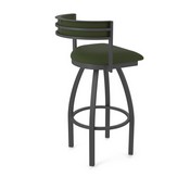 861 Artemis Swivel Stool with Pewter Finish and Canter Pine Seat and Back, AGS-86125PW010