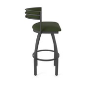 861 Artemis Swivel Stool with Pewter Finish and Canter Pine Seat and Back, AGS-86125PW010