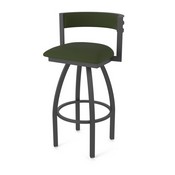 861 Artemis Swivel Stool with Pewter Finish and Canter Pine Seat and Back, AGS-86125PW010