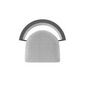 861 Artemis Swivel Stool with Pewter Finish and Graph Alpine Seat and Back, AGS-86125PW020