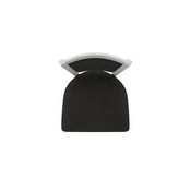 870 Hadleigh Swivel Stool with Anodized Nickel Finish and Canter Espresso Seat and Back, AGS-87025AN003