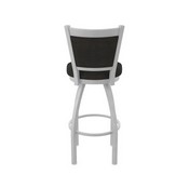 870 Hadleigh Swivel Stool with Anodized Nickel Finish and Canter Espresso Seat and Back, AGS-87025AN003