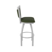 870 Hadleigh Swivel Stool with Anodized Nickel Finish and Canter Pine Seat and Back, AGS-87025AN010