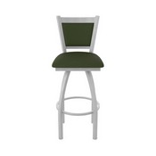 870 Hadleigh Swivel Stool with Anodized Nickel Finish and Canter Pine Seat and Back, AGS-87025AN010