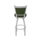 870 Hadleigh Swivel Stool with Anodized Nickel Finish and Canter Pine Seat and Back, AGS-87025AN010