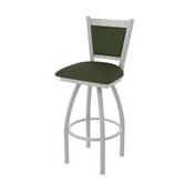 870 Hadleigh Swivel Stool with Anodized Nickel Finish and Canter Pine Seat and Back, AGS-87025AN010