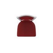870 Hadleigh Swivel Stool with Anodized Nickel Finish and Graph Ruby Seat and Back, AGS-87025AN016