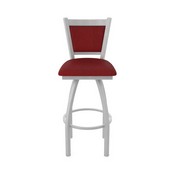 870 Hadleigh Swivel Stool with Anodized Nickel Finish and Graph Ruby Seat and Back, AGS-87025AN016