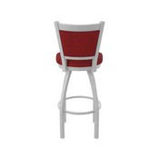 870 Hadleigh Swivel Stool with Anodized Nickel Finish and Graph Ruby Seat and Back, AGS-87025AN016