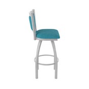 870 Hadleigh Swivel Stool with Anodized Nickel Finish and Graph Tidal Seat and Back, AGS-87025AN022