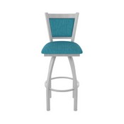 870 Hadleigh Swivel Stool with Anodized Nickel Finish and Graph Tidal Seat and Back, AGS-87025AN022