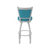 870 Hadleigh Swivel Stool with Anodized Nickel Finish and Graph Tidal Seat and Back, AGS-87025AN022