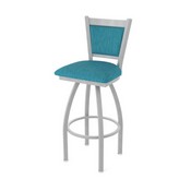 870 Hadleigh Swivel Stool with Anodized Nickel Finish and Graph Tidal Seat and Back, AGS-87025AN022