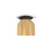 870 Hadleigh Swivel Stool with Anodized Nickel Finish and Natural Maple Seat and Black Vinyl Back, AGS-87025ANNatMpl