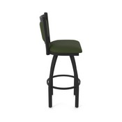 870 Hadleigh Swivel Stool with Black Wrinkle Finish and Canter Pine Seat and Back, AGS-87025BW010