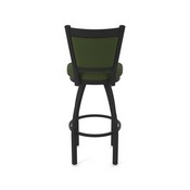 870 Hadleigh Swivel Stool with Black Wrinkle Finish and Canter Pine Seat and Back, AGS-87025BW010