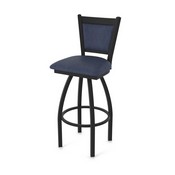 870 Hadleigh Swivel Stool with Black Wrinkle Finish and Graph Anchor Seat and Back, AGS-87025BW014