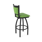 870 Hadleigh Swivel Stool with Black Wrinkle Finish and Graph Parrot Seat and Back, AGS-87025BW015