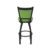 870 Hadleigh Swivel Stool with Black Wrinkle Finish and Graph Parrot Seat and Back, AGS-87025BW015