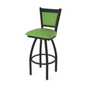 870 Hadleigh Swivel Stool with Black Wrinkle Finish and Graph Parrot Seat and Back, AGS-87025BW015