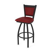 870 Hadleigh Swivel Stool with Black Wrinkle Finish and Graph Ruby Seat and Back, AGS-87025BW016