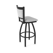 870 Hadleigh Swivel Stool with Black Wrinkle Finish and Graph Alpine Seat and Back, AGS-87025BW020