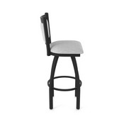 870 Hadleigh Swivel Stool with Black Wrinkle Finish and Graph Alpine Seat and Back, AGS-87025BW020